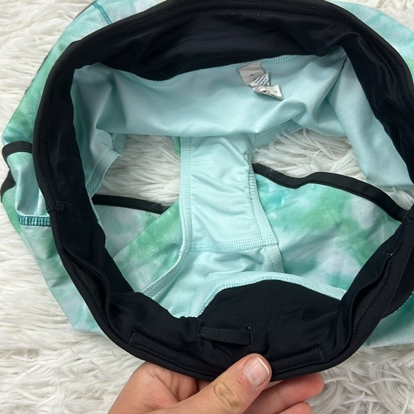 Lululemon Run: Speed Short Spray Dye White Blue Tropics / Black - Picture 2 of 5